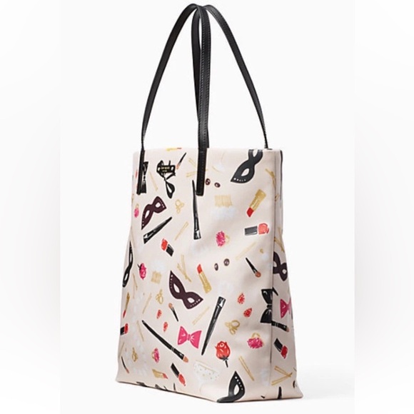 Kate Spade Mask and Makeup Print Tote - Picture 3 of 11